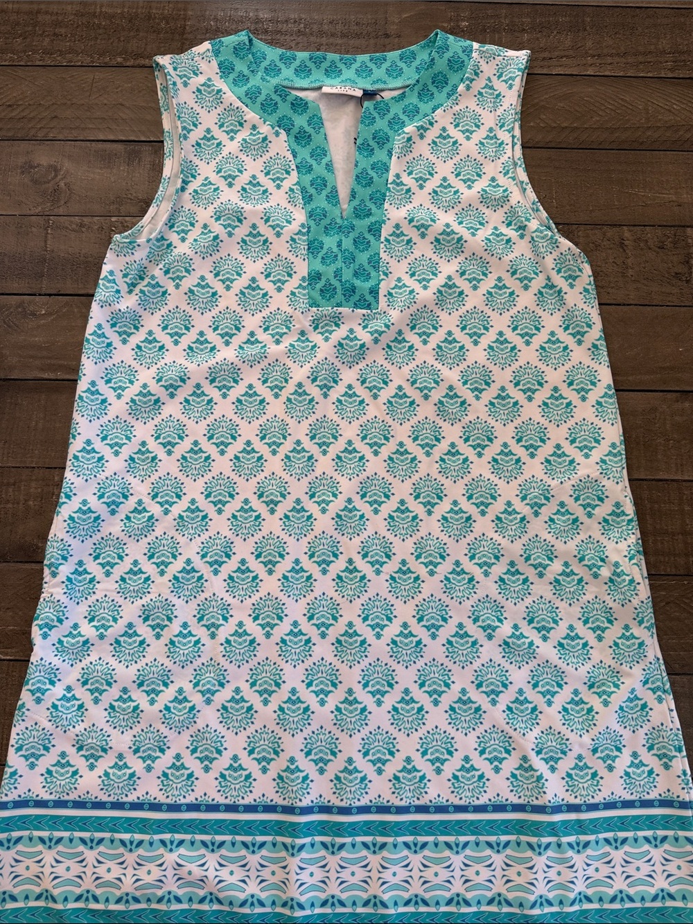 Cabana Life Amalfi Coast Sleeveless Tunic Dress Size L